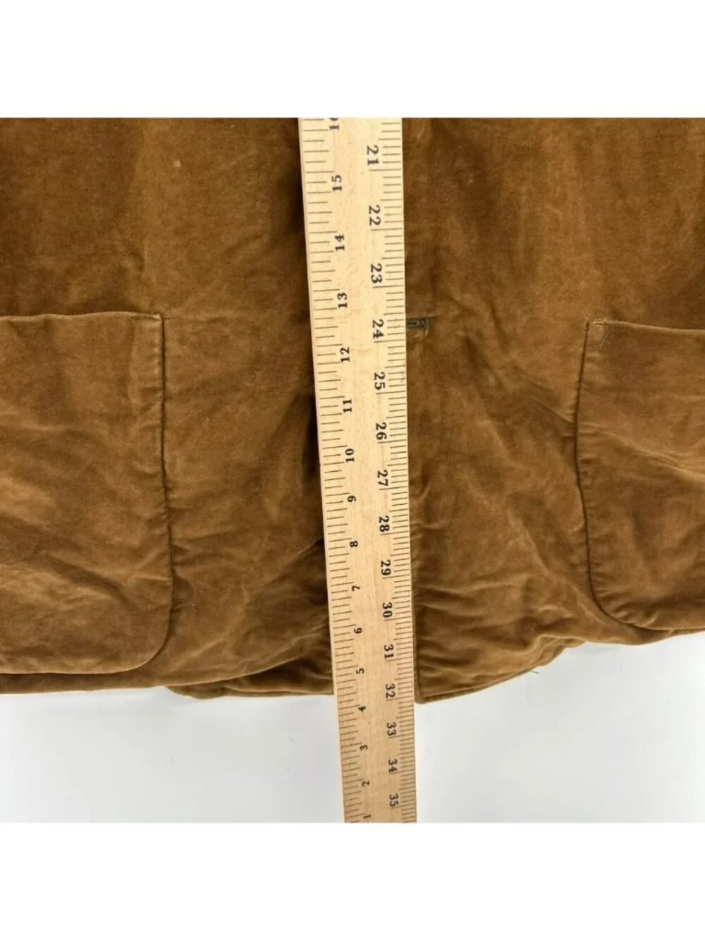 Vintage Dutch Suede Jacket Blazer Men's Size 46 Brown Velvet Button-Front